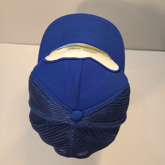 Vintage 90s Trucker Hat Fishing Patch Foam/ Mesh Adjustable Hat - Picture 5 of 7